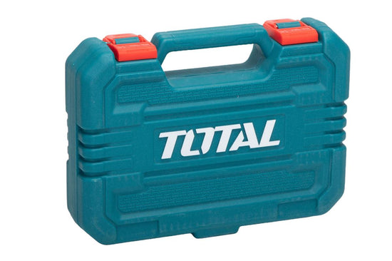 Trusa chei tubulare TOTAL 1/4”, 46 piese, Cr-V, clichet 72T