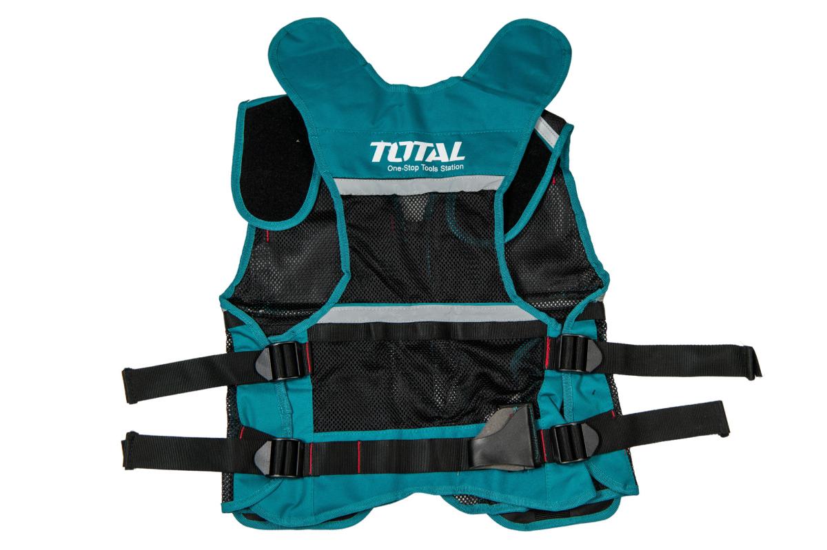 Vesta lucru TOTAL ajustabila 42x60x3 cm 12 buzunare suport ciocan