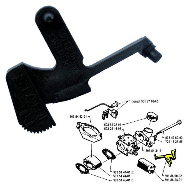 Tragaci soc drujba Husqvarna 154, 254, 257, 261, 262 original