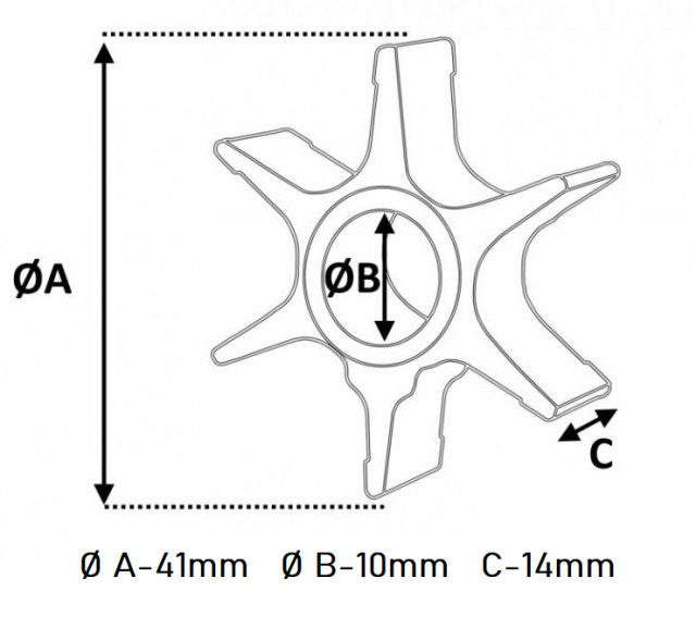 Turbina pompa apa motor barca Suzuki (17461-98503)