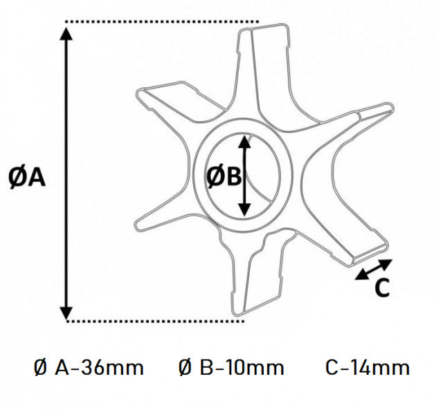 Turbina pompa apa motor barca Yamaha (6L5-44352-00)