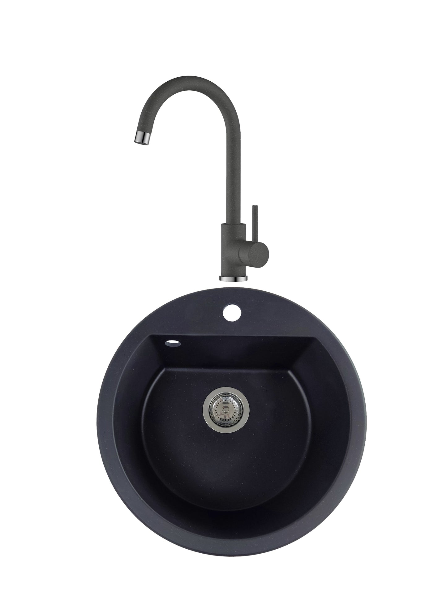 SET Chiuveta SanDonna Lena + Baterie Solo - Negru