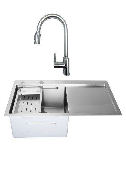 SET Chiuveta SanDonna HD7850 crom + Baterie SanDonna Cami nickel