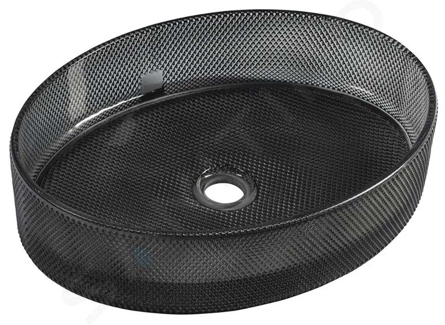 Lavoar din sticla securizata SanDonna Vela - Negru