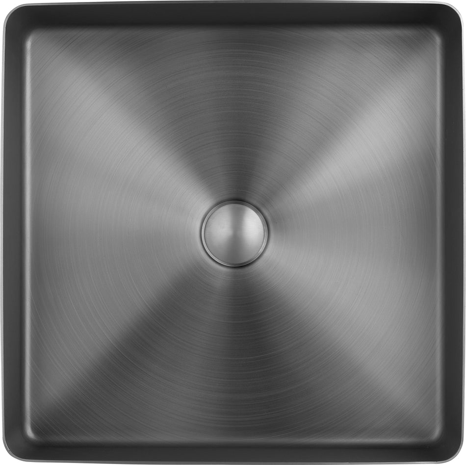 Lavoar de baie din inox Sandonna HD4040, Negru - Negru