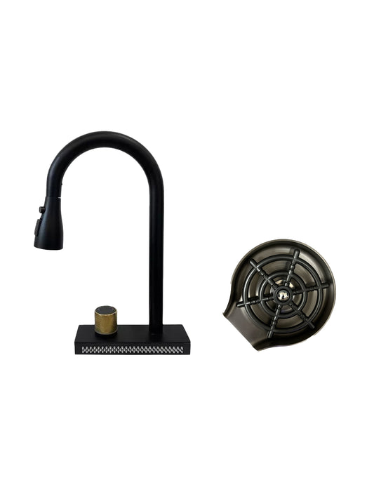 Set baterie SanDonna Aster + spalator de pahare - Negru