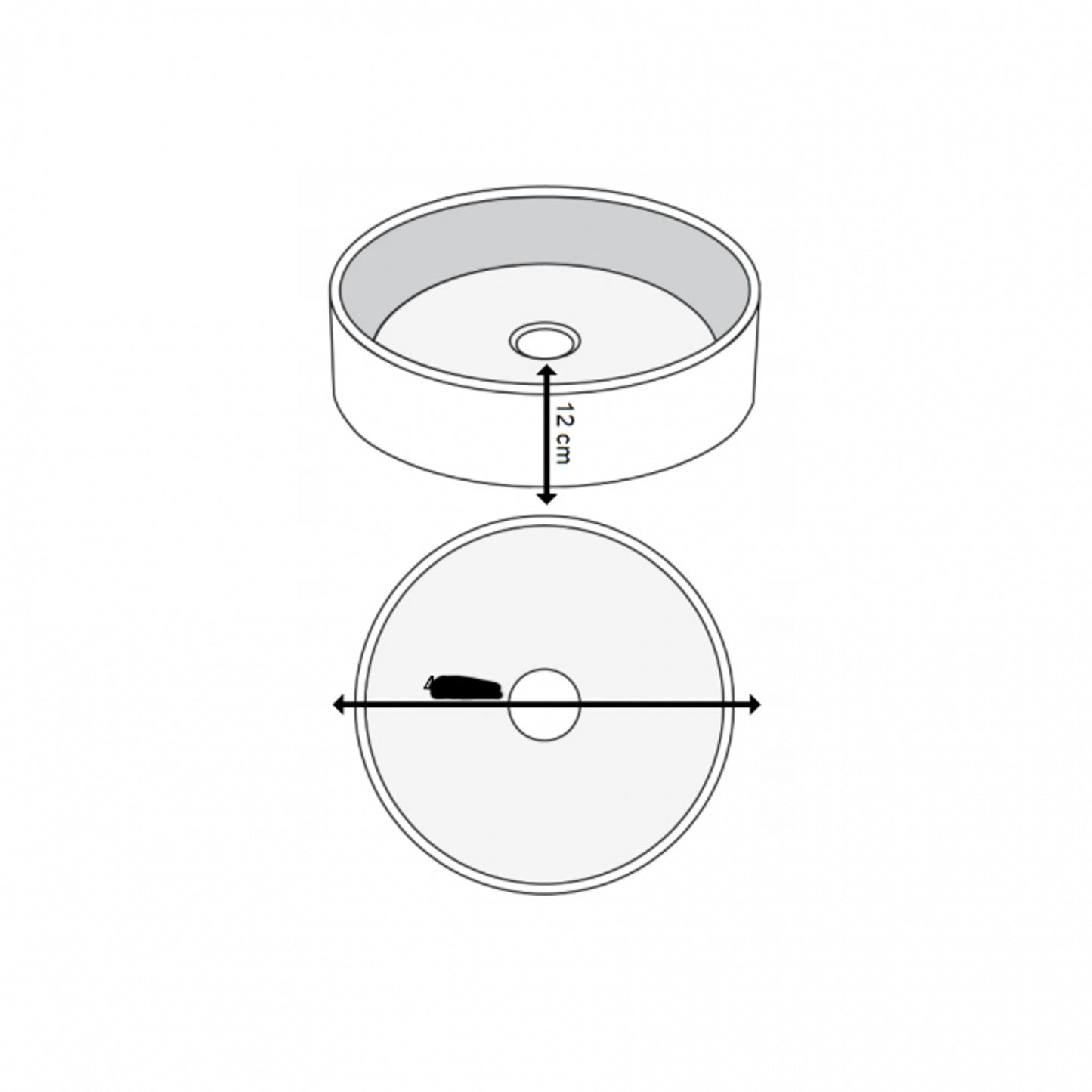 Lavoar din sticla securizata Sandonna Mira - Gri