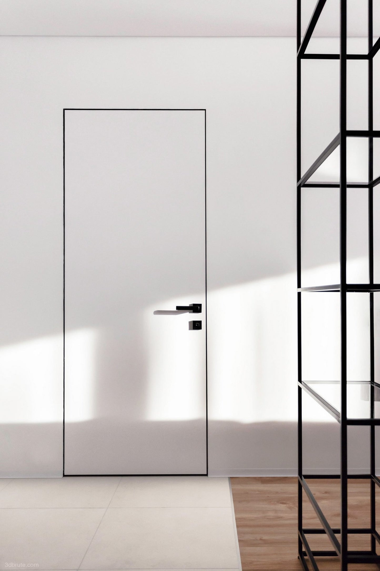 Usa de interior cu toc ascuns Filomuro - garnitura gri - 210 x 80 cm