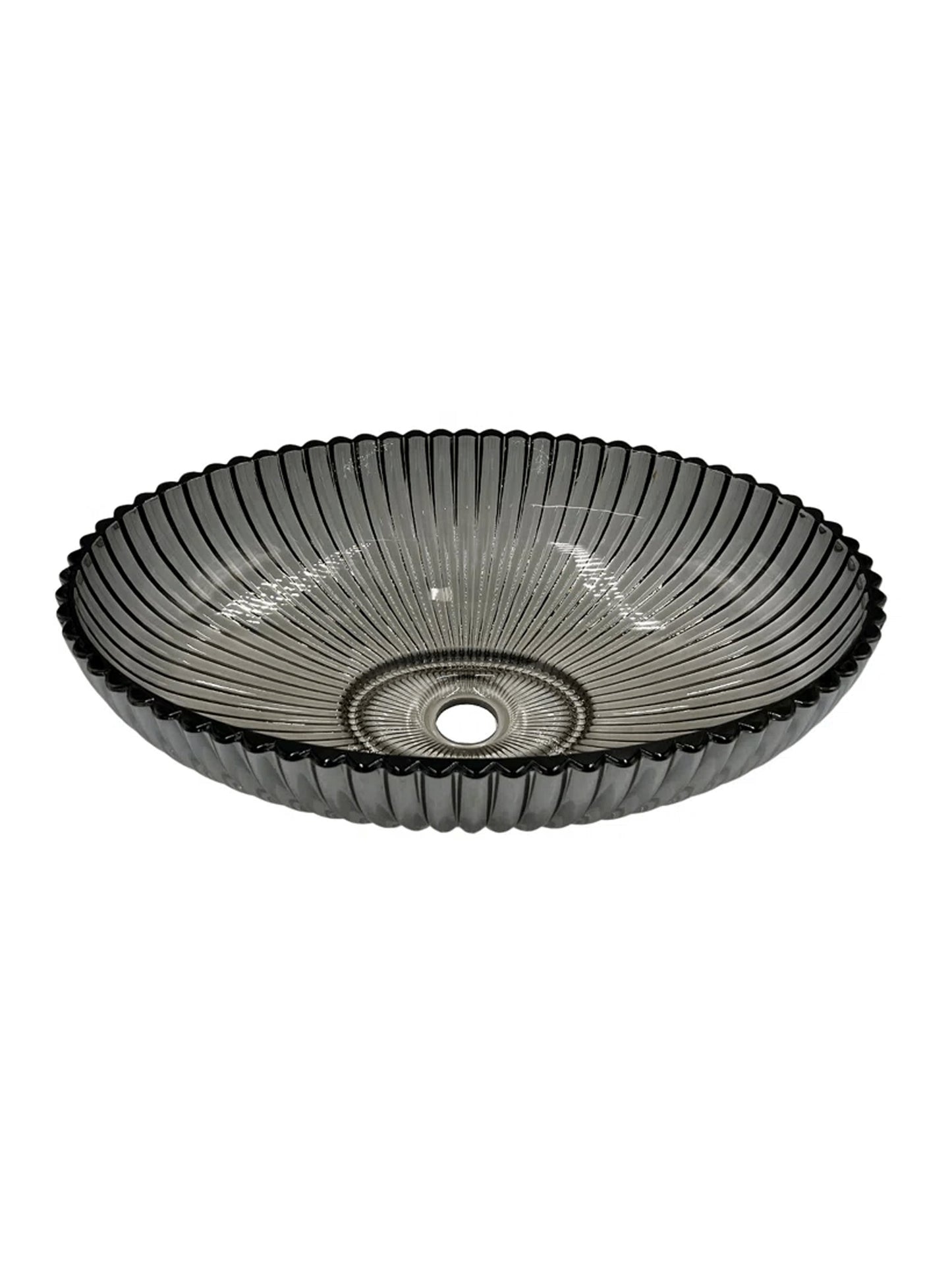 SET Lavoar de baie din sticla securizata Perla + Baterie Dorota negru