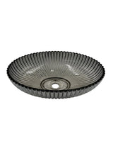 SET Lavoar de baie din sticla securizata Perla + Baterie Dorota negru