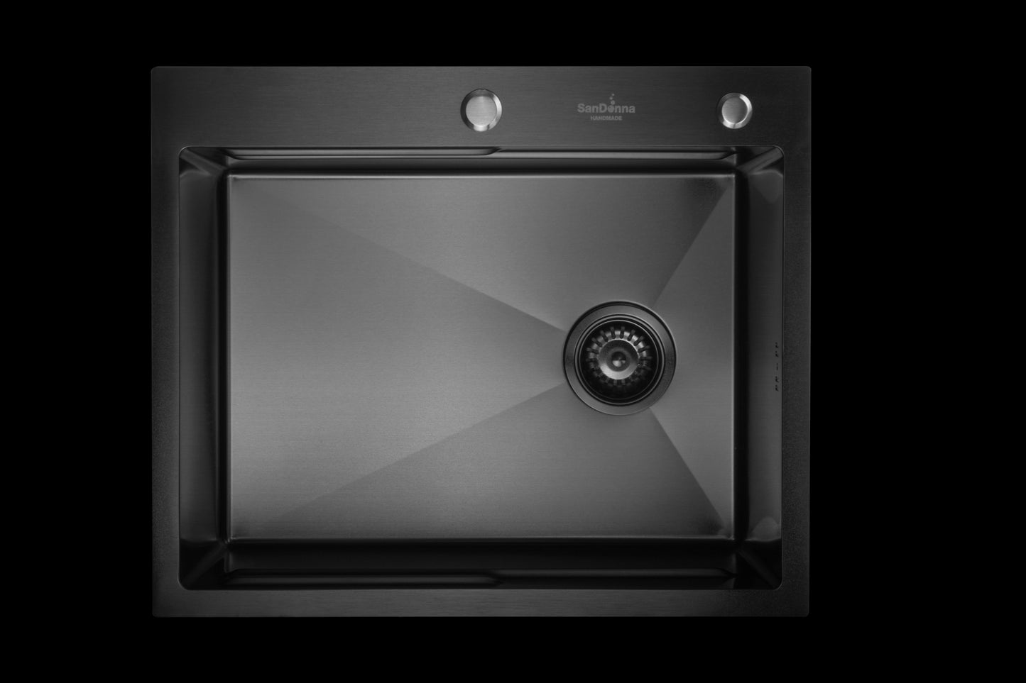 SET Chiuveta SanDonna HD6050 din inox handmade cu dozator de sapun, tocator si tavita de scurgere + Baterie SanDonna Charlotte cu dus extractabil