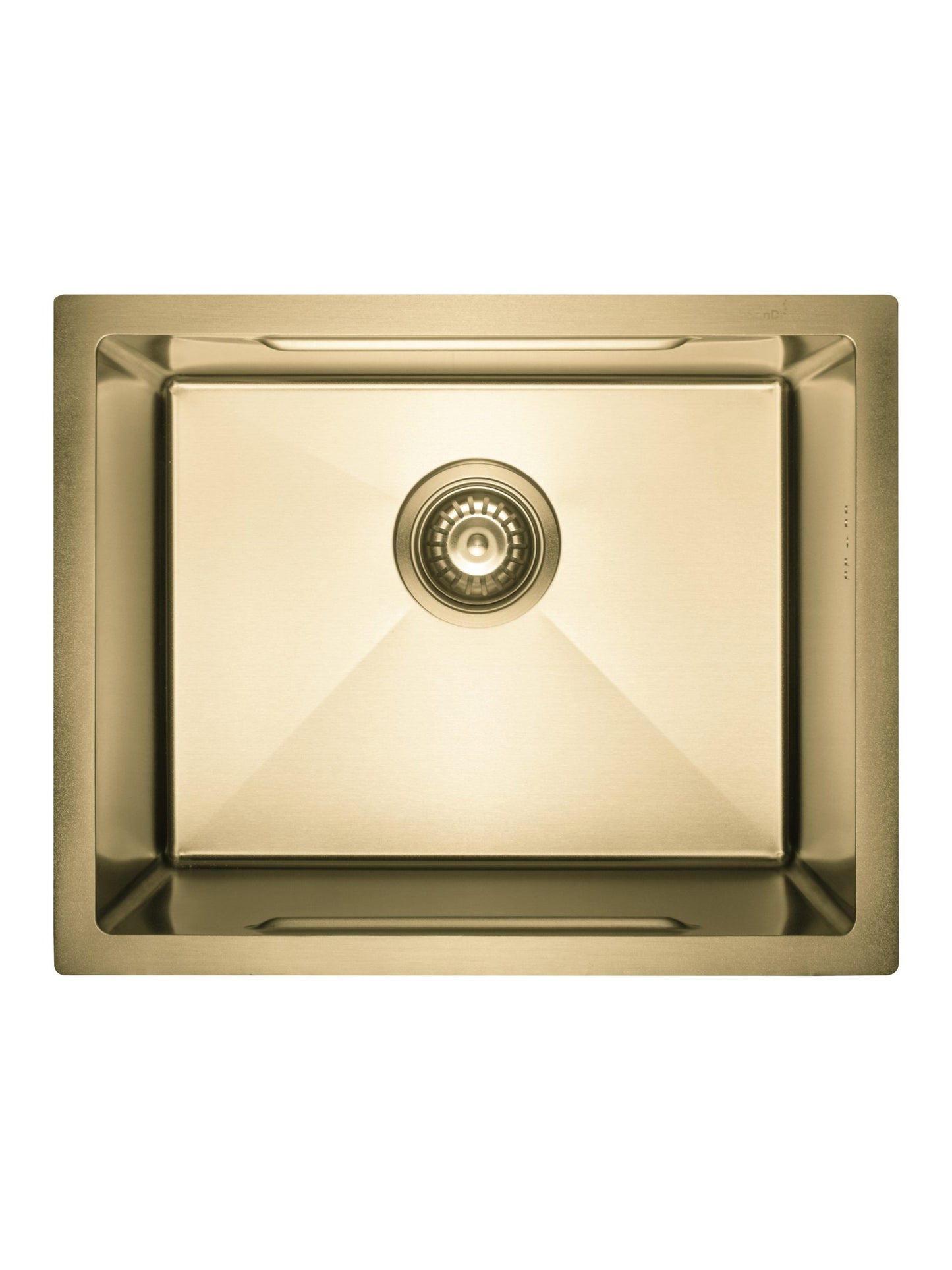 SET Chiuveta SanDonna HD5040 aurie din inox HandMade sub blat + Baterie SanDonna ANDRA flexibila, auriu-alb