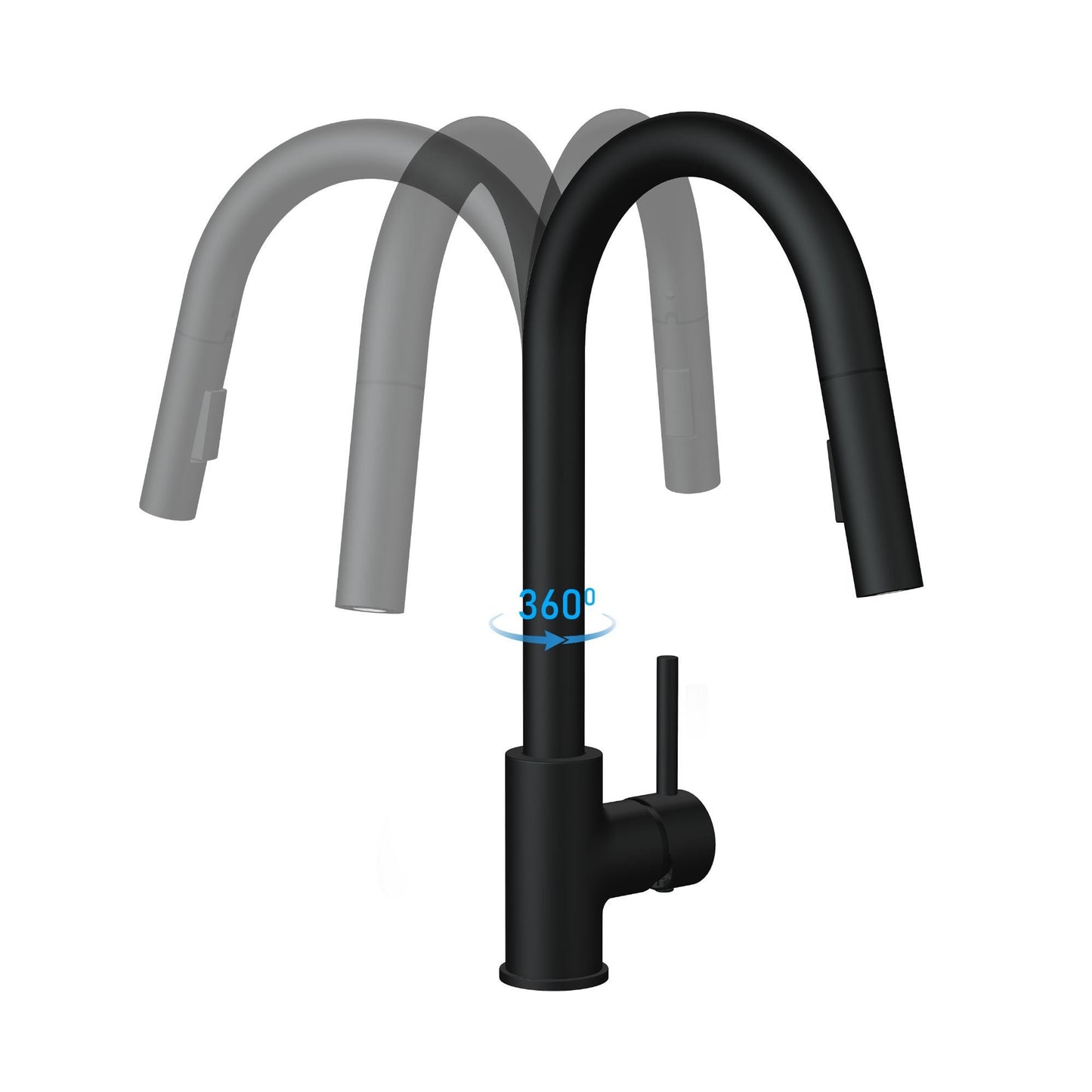 SET Chiuveta granit compozit SanDonna SELENA + Baterie Amelia cu dus extractabil + tocator din marmura si lemn