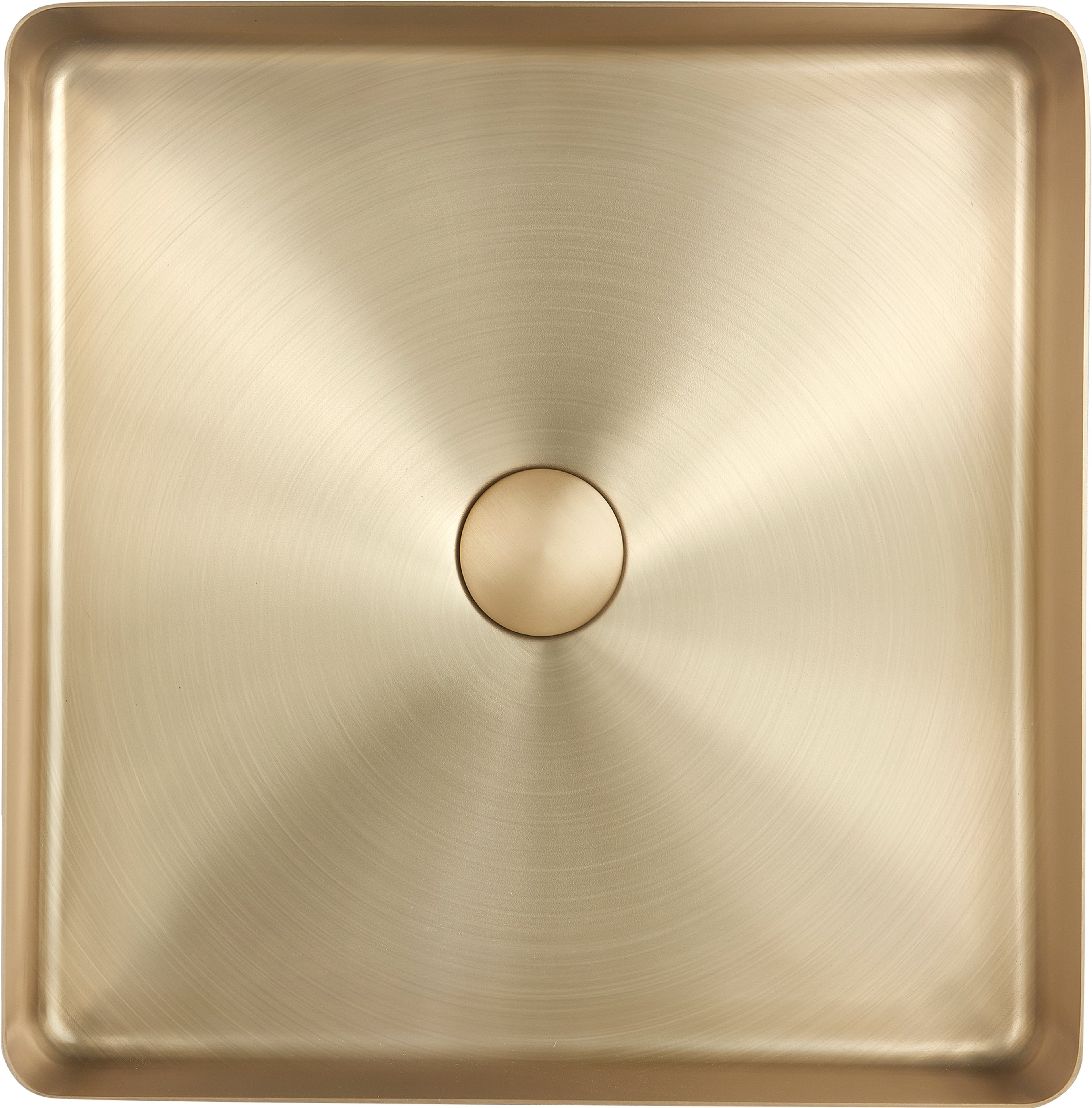 Lavoar de baie din inox Sandonna HD4040, Negru - Auriu