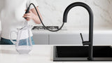 SET Chiuveta SanDonna HD6050 din inox handmade cu dozator de sapun, tocator si tavita de scurgere + Baterie SanDonna Charlotte cu dus extractabil