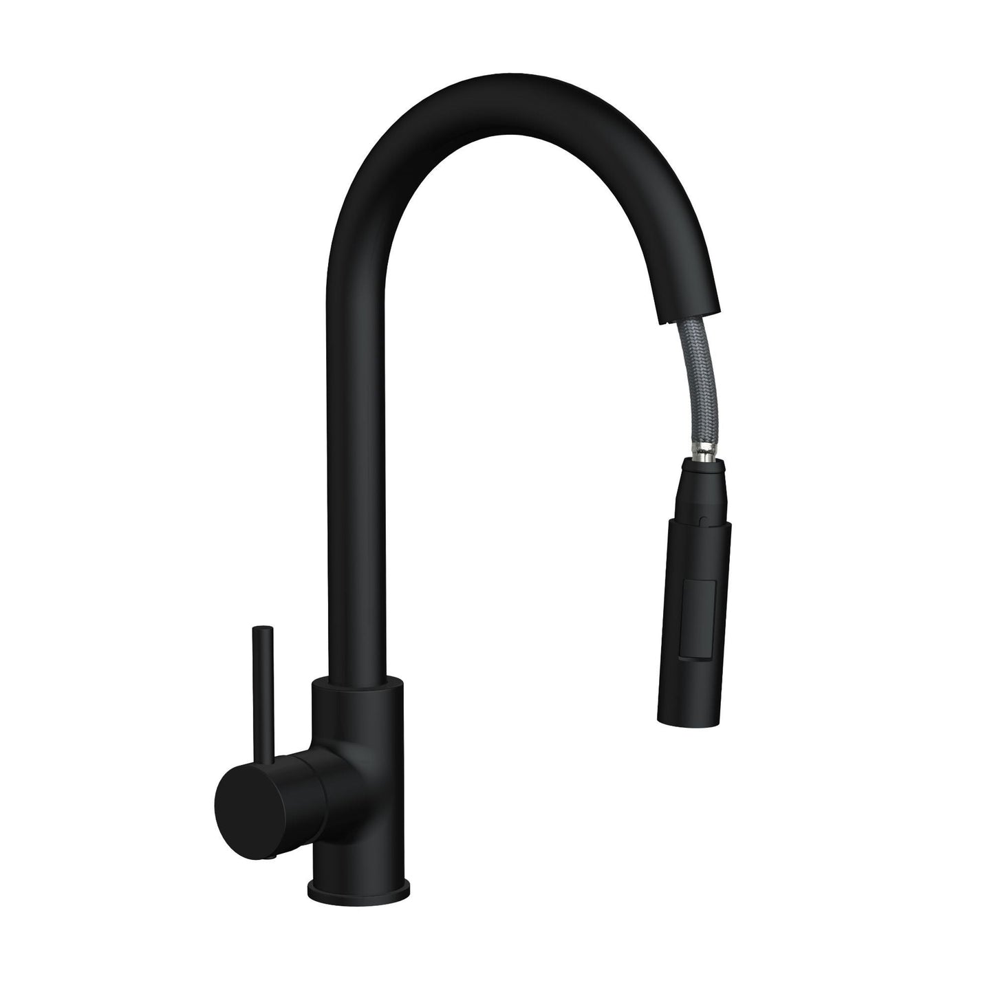 SET Chiuveta granit compozit SanDonna SELENA + Baterie Amelia cu dus extractabil + tocator din marmura si lemn