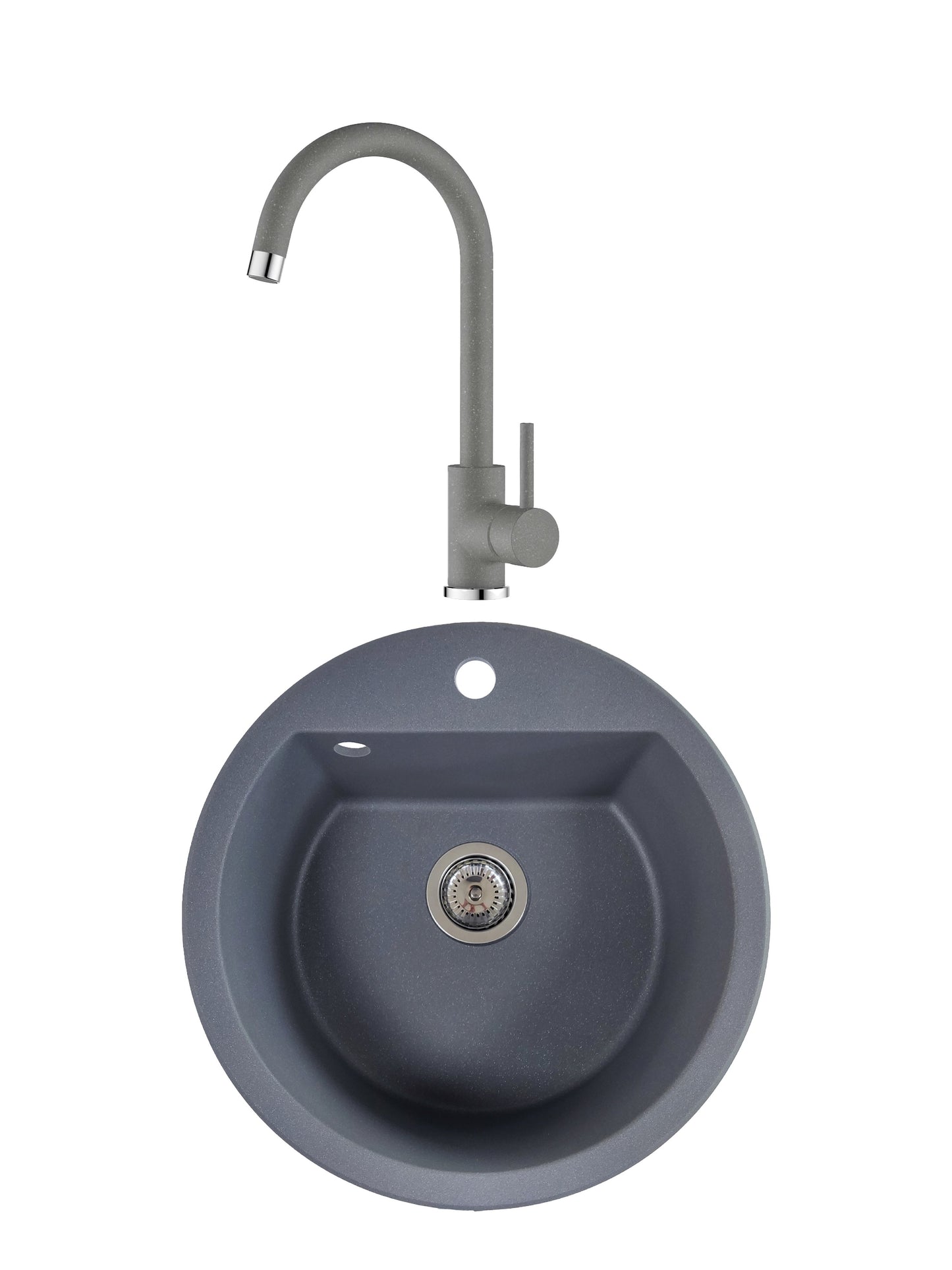 SET Chiuveta SanDonna Lena + Baterie Solo - Gri