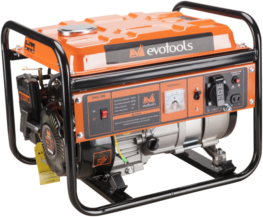 Generator curent GG1000 EvoTools PROFESIONAL 1000W benzina 4 timpi rezervor 7L
