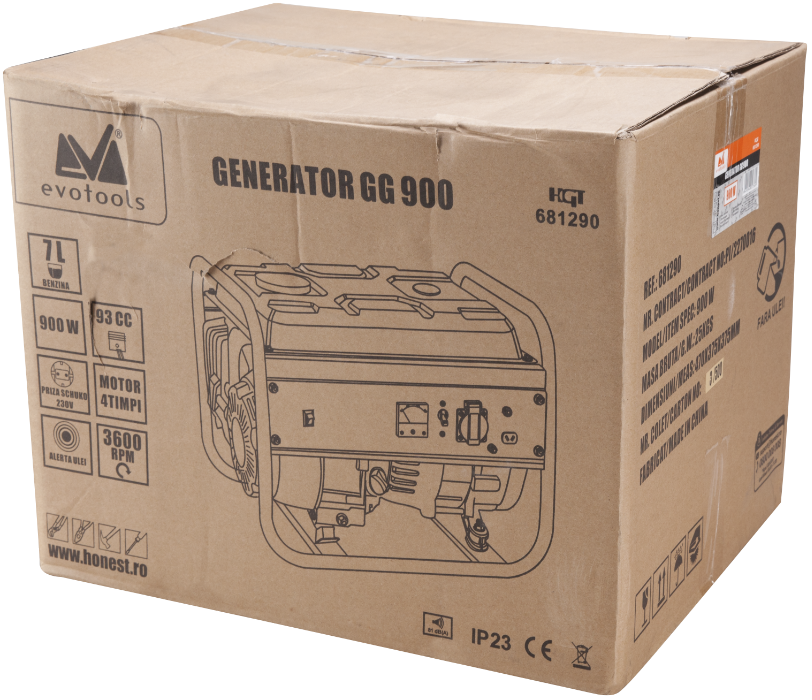 Generator curent GG1000 EvoTools PROFESIONAL 1000W benzina 4 timpi rezervor 7L