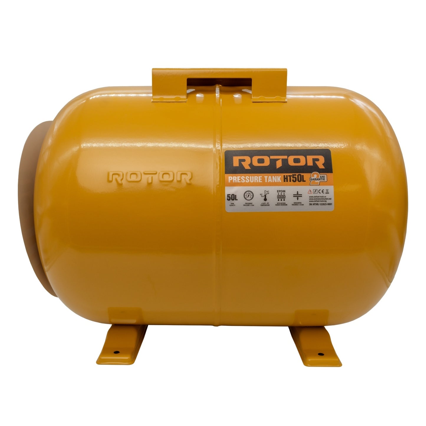 Vas expansiune orizontal pentru hidrofor, 50 l, ROTOR RVH-50