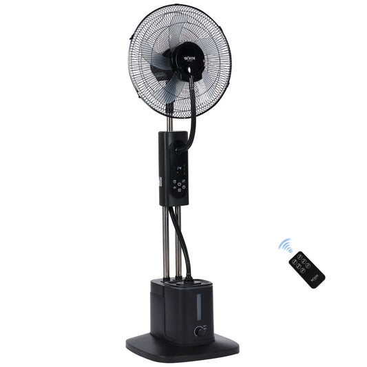 Ventilator cu Pulverizare Apa si Umidificare BÖHM BME-01A, 16 Inch, 70W, Telecomanda