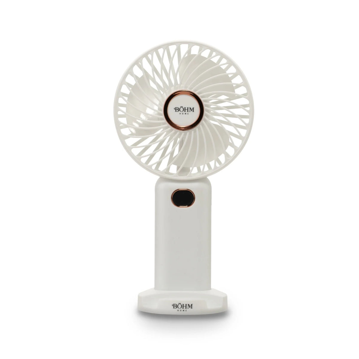 Ventilator portabil USB BOHM HOME BSF-F11, 4.5W, acumulator 1200mAh, 5 viteze, suport birou, alb