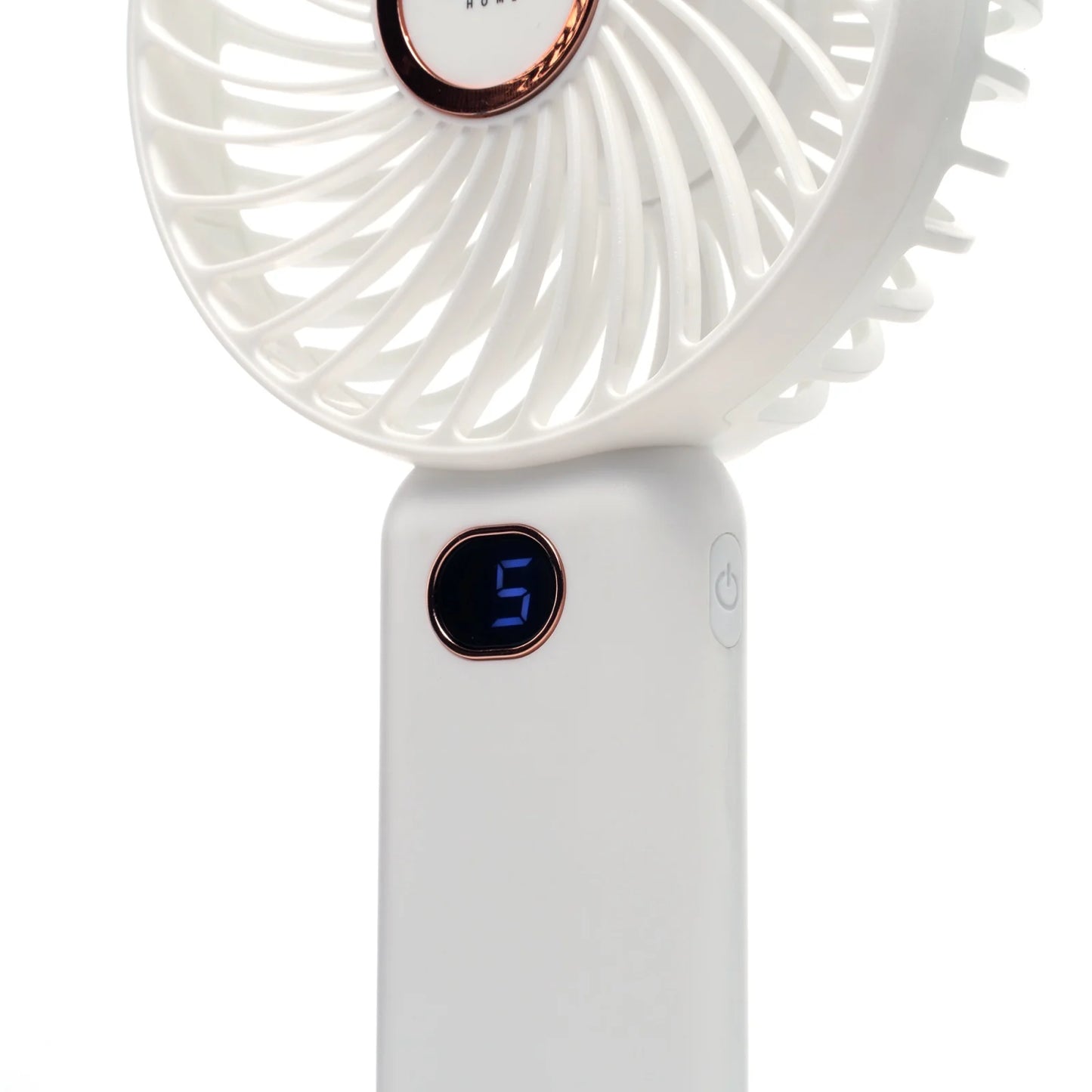 Ventilator portabil USB BOHM HOME BSF-F11, 4.5W, acumulator 1200mAh, 5 viteze, suport birou, alb