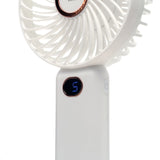 Ventilator portabil USB BOHM HOME BSF-F11, 4.5W, acumulator 1200mAh, 5 viteze, suport birou, alb