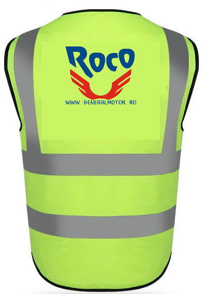 Vesta reflectorizanta Roco - detaliu logo