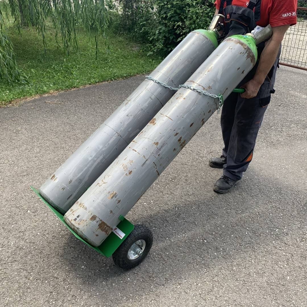 Cărucior pentru transport butelii Vivatechnix VMD-1015, capacitate max. 120 kg