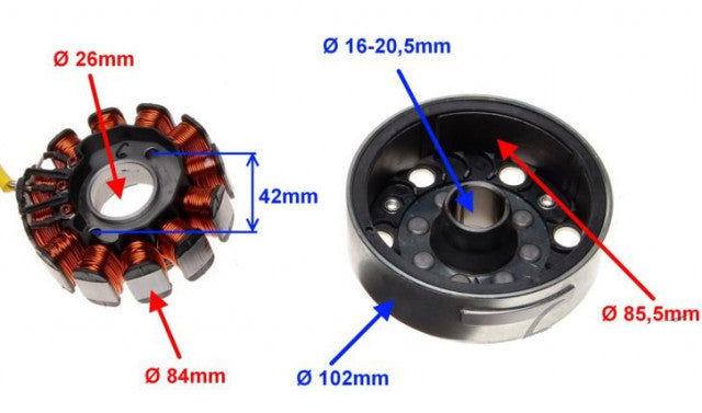 Volanta + magnetou scuter Piaggio Fly 125cc, Gilera Runner 200cc