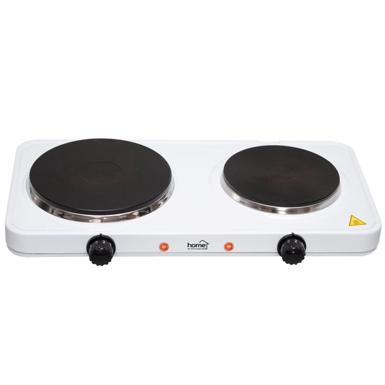Plita portabila dubla HG R 02WH, 2500W, 2 resouri cu termostat și reglaj temperatura