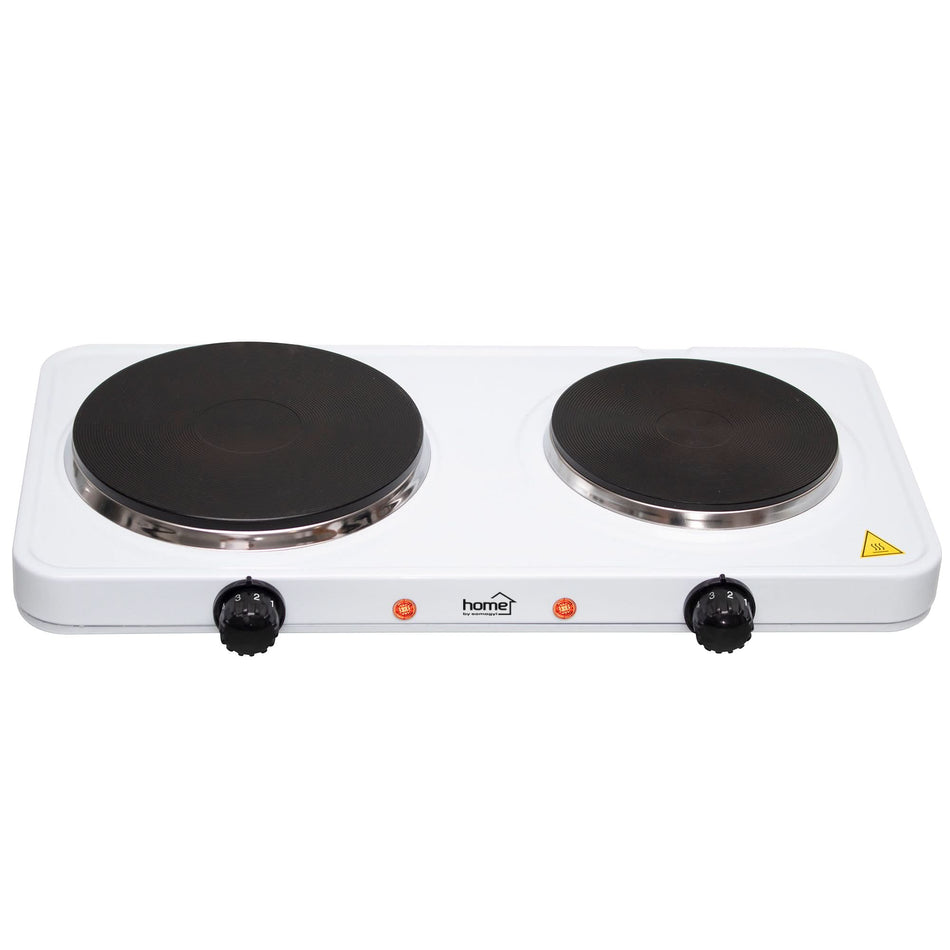 Plita portabila dubla HG R 02WH, 2500W, 2 resouri cu termostat și reglaj temperatura