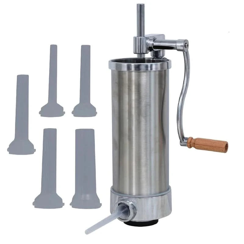 Masina de facut si umplut carnati inox Vannesa, 3 kg, cu 5 palnii incluse