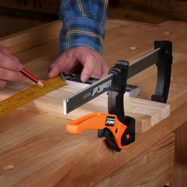 WC-LF920 WELLCUT Clemă cu pârghie tip TRIGGER 90×200 mm, Forță de strângere 70 kg