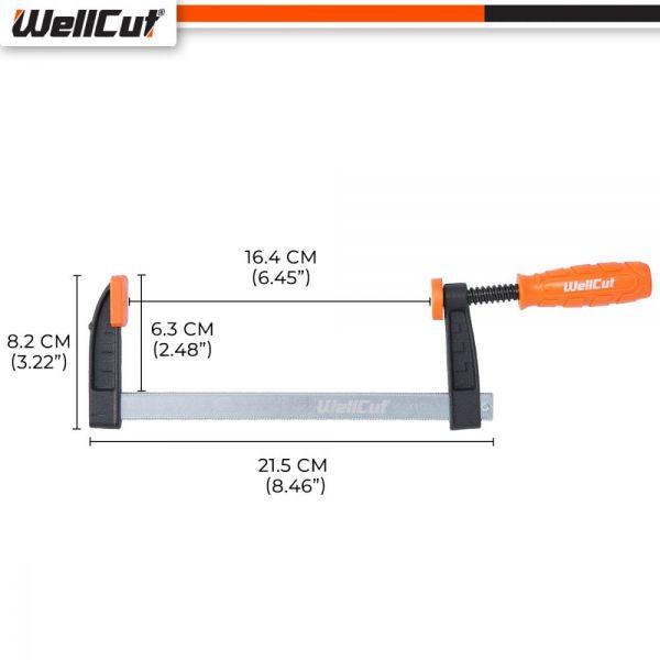 Clema de fixare stil F WELLCUT WC-FC515, 50×150, forta prindere 120 kg - ZEP.RO - Ți-e la îndemână!