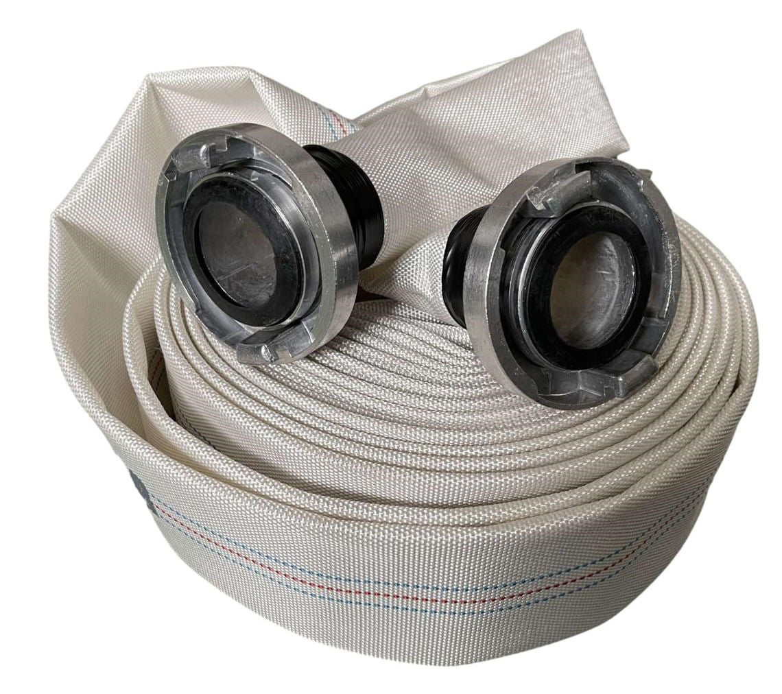 Furtun PROFESIONAL PVC panzat tip pompieri WOLFSON FPC-20, 2 inch (50 mm), 20 m, cu mufe cuplare