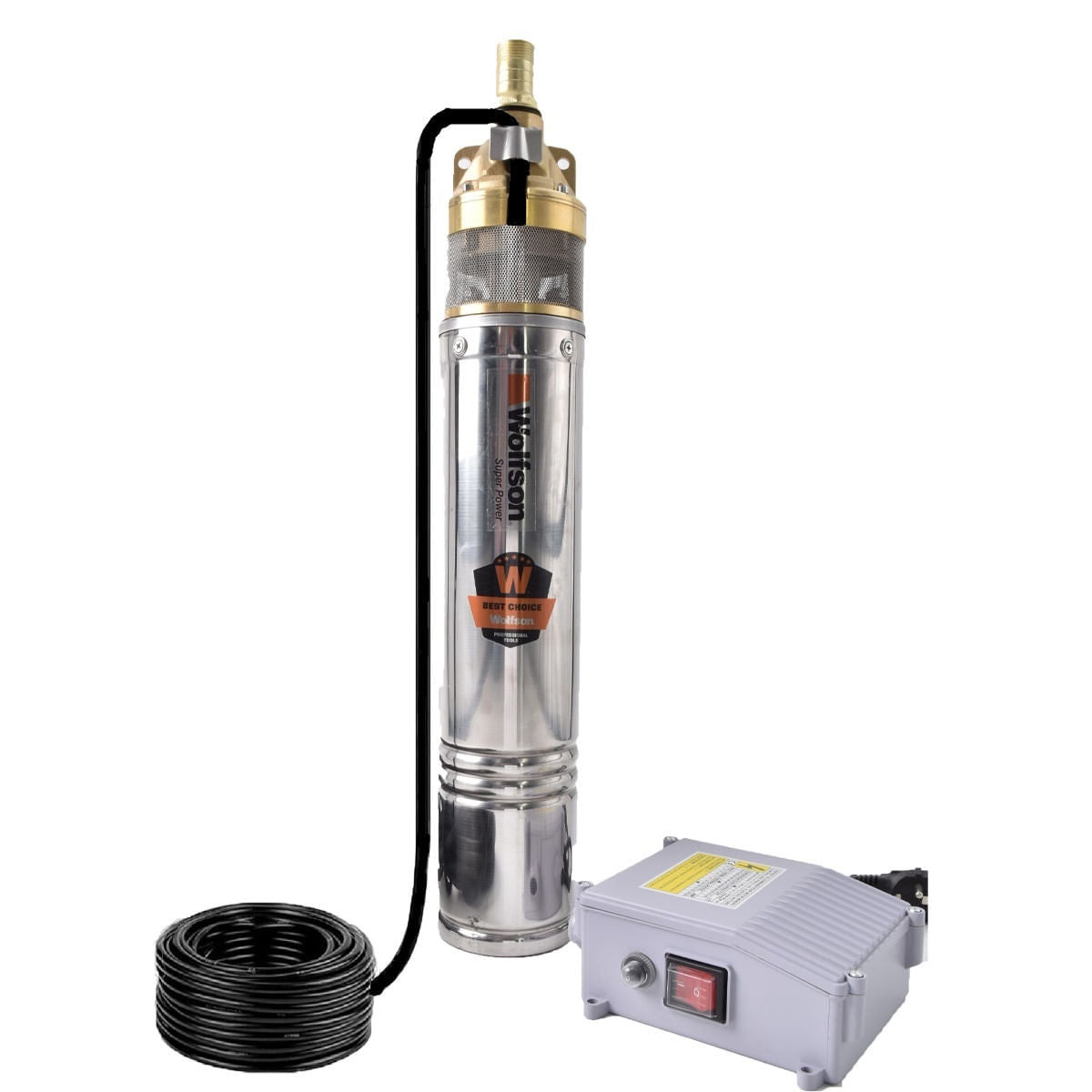 Pompa submersibila PROFESIONALA pentru apa curata WOLFSON 4SKM-150 PRO, 1100W, 3300 l/h