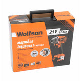 Masina de insurubat cu impact Wolfson 21V 2Ah, 2 acumulatori, Brushless, 180Nm, Hex 1/4