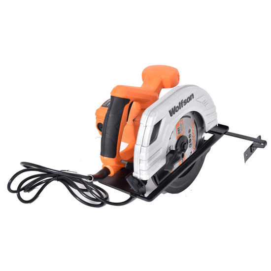 Fierastrau circular pentru lemn Wolfson 1380W, 185mm, 5300rpm, laser, unghi reglabil