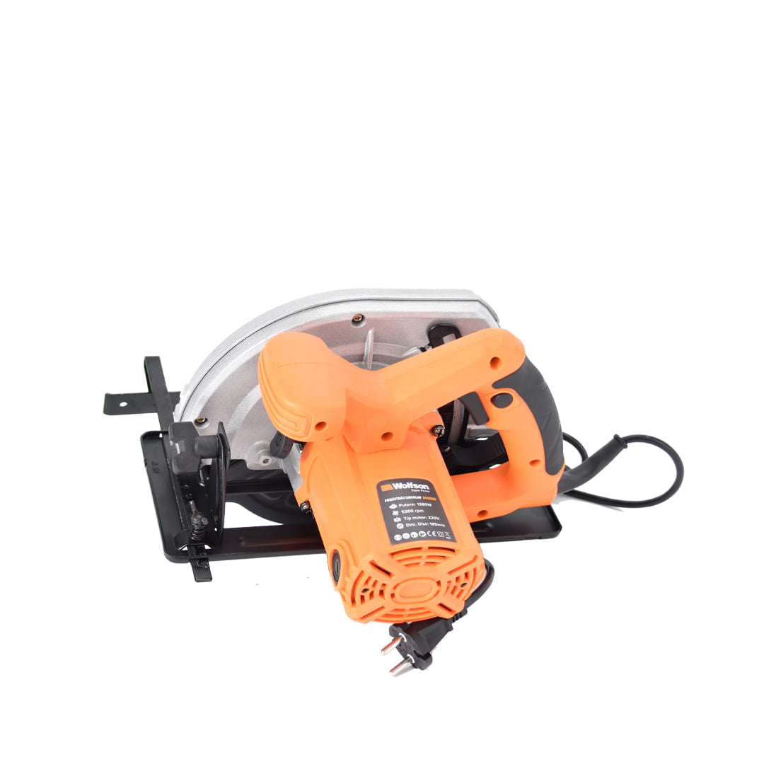 Fierastrau circular pentru lemn Wolfson 1380W, 185mm, 5300rpm, laser, unghi reglabil