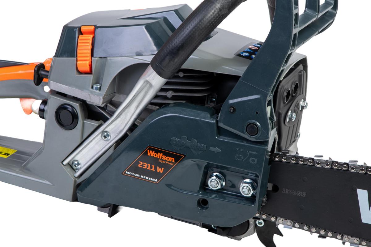 Drujba pe benzina WOLFSON STX-580, 52 cc, 2.6 CP, lama 40 cm, 2 lame + 2 lanturi – PROFESIONALA