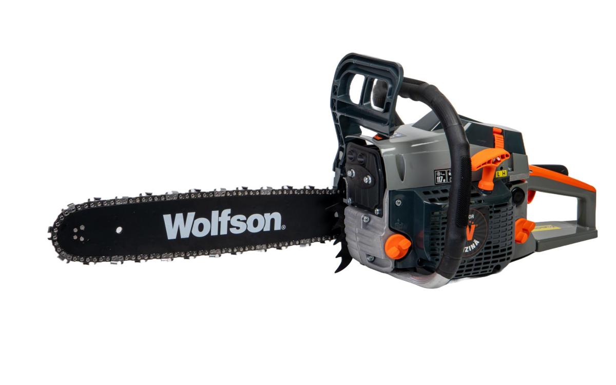Drujba pe benzina WOLFSON STX-580, 52 cc, 2.6 CP, lama 40 cm, 2 lame + 2 lanturi – PROFESIONALA