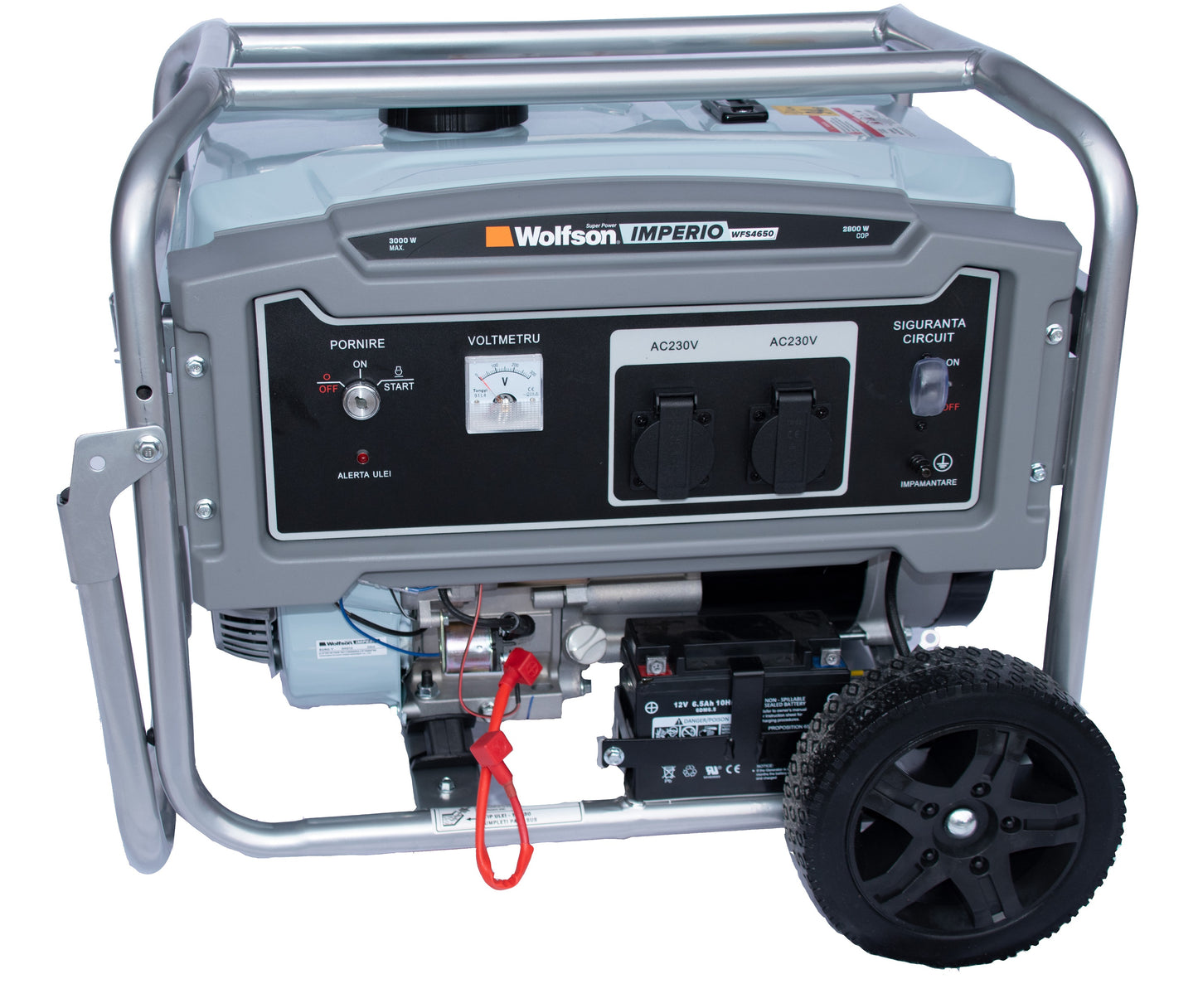 Generator de curent pe benzina PROFESIONAL Wolfson Imperio 3000, 3000W, monofazat, 7CP, 212cc