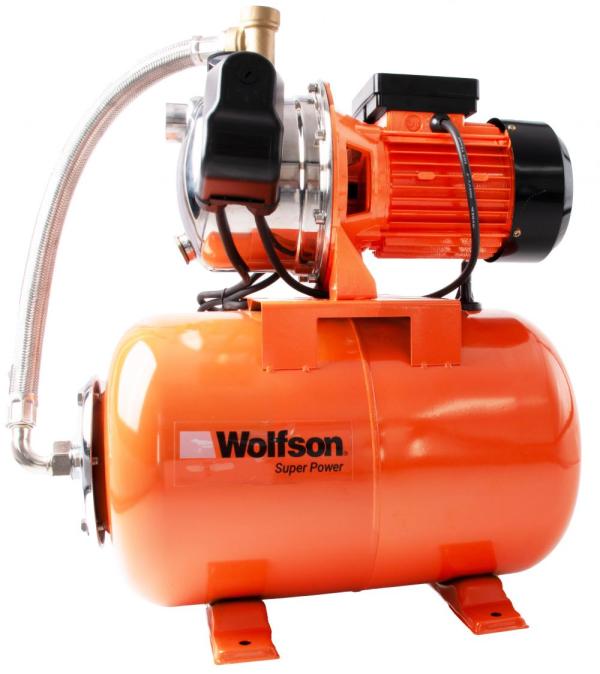 Hidrofor PROFESIONAL cu cap de inox WOLFSON 800-3C, 800W, vas 24 L, 3200 l/h