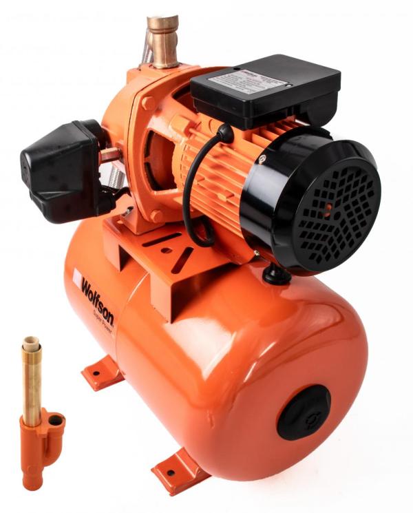 Hidrofor PROFESIONAL cu cap de fonta si ejector WOLFSON 800-3D, 800W, vas 24 L, 3200 l/h