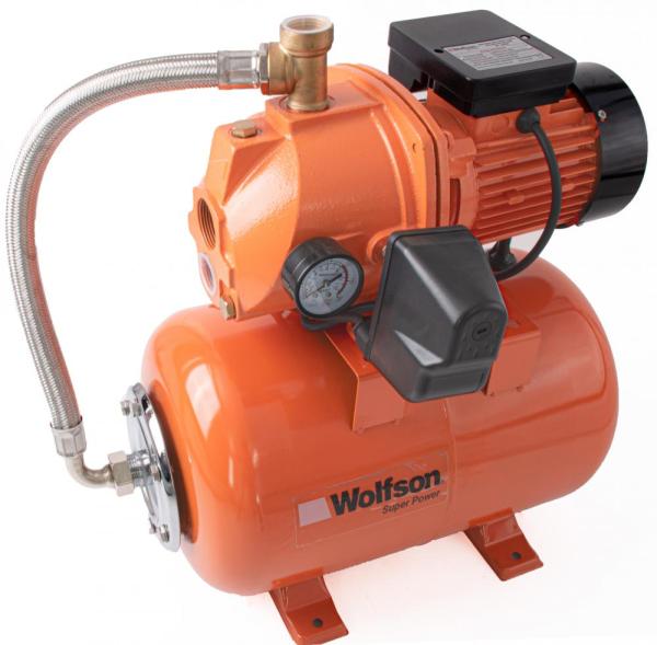 Hidrofor PROFESIONAL cu cap de fonta si ejector WOLFSON 800-3D, 800W, vas 24 L, 3200 l/h