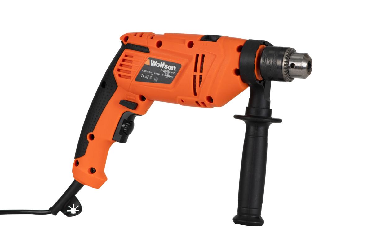 Masina de gaurit cu percutie Wolfson 850W, mandrina metalica 13mm, 3000rpm