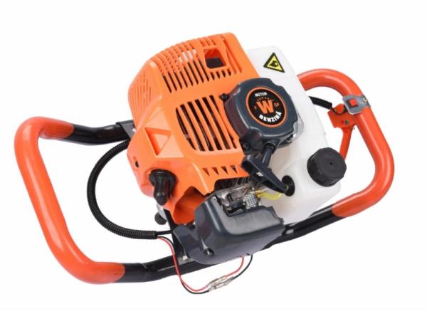 Motoburghiu foreza pamant WOLFSON STB-520, 1470W, motor 2 timpi, 52cc, 3 burghie incluse 100mm 150mm 200mm