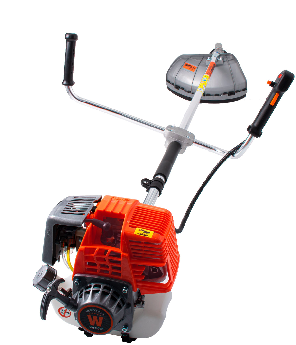 Motocoasa profesionala de umar Wolfson 1.1 CP, 4 timpi, 31cc, tija 28 mm